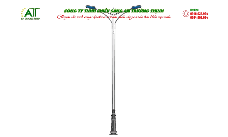 Cột đèn đế gang
