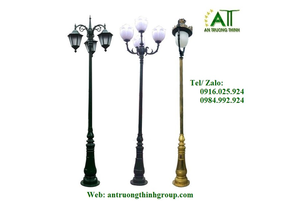 cột đèn đế gang