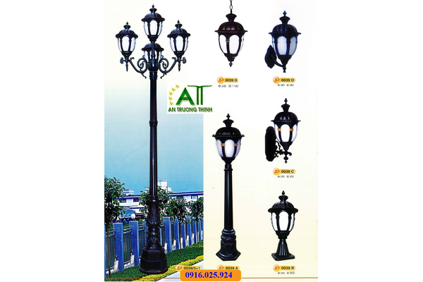 cột đèn trang trí sân vườn
