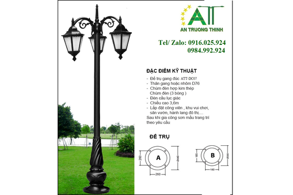 đèn trang trí sân vườn
