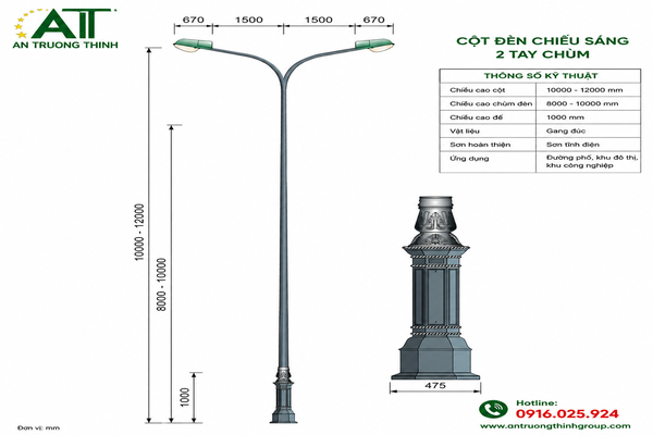 ứng dụng trụ đèn cao áp