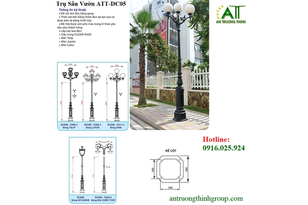 ưu điểm cột đèn đế gang