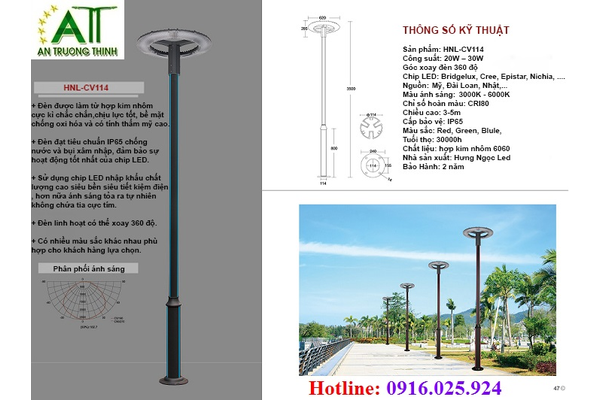 vai trò cột đèn đô thị