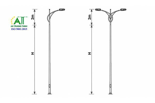 Báo giá trụ đèn chiếu sáng cao 4m, 5m