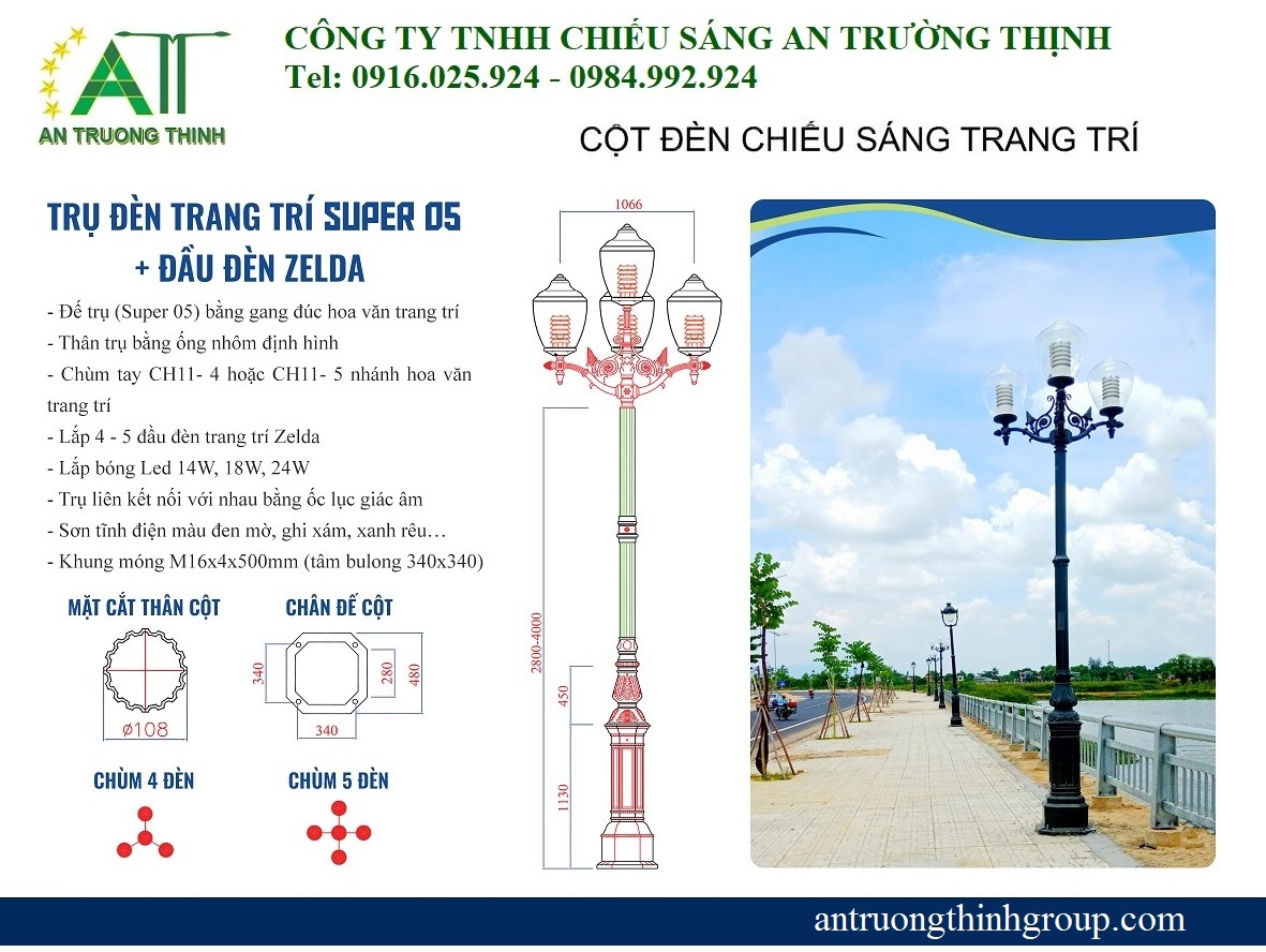 An Trường Thịnh - Trụ Đèn Chiếu Sáng Đường Phố Uy Tín Tại Bình Thuận