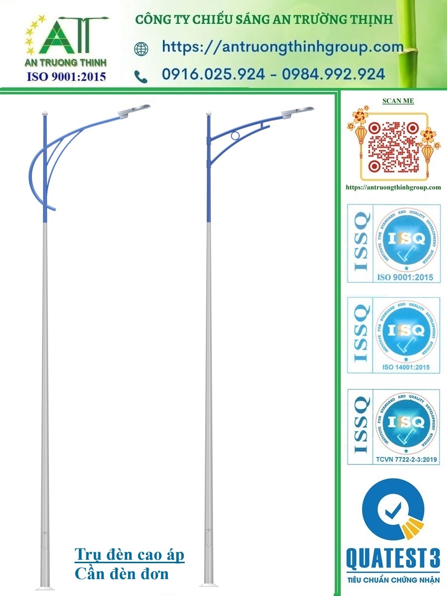 Giá Cột Đèn Chiếu Sáng Cao Áp 10m, 11m, 12m