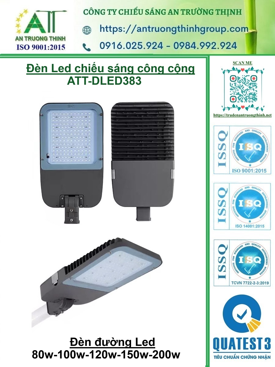 Đèn Led Chiếu Sáng Công Cộng ATT-DLED383 - 90w - 100w - 120w - 150w