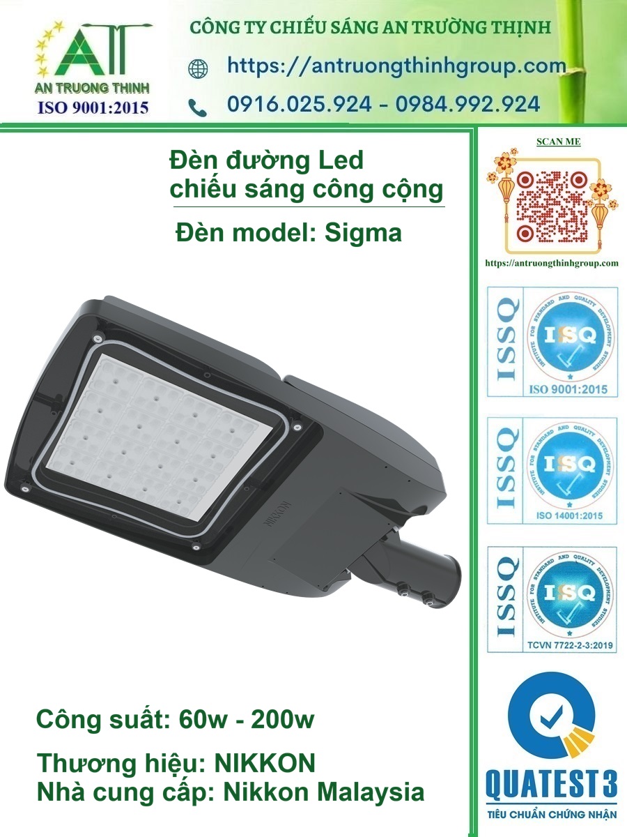 Đèn Led Chiếu Sáng Công Cộng Sigma Nikkon 90w, 100w, 120w, 150w