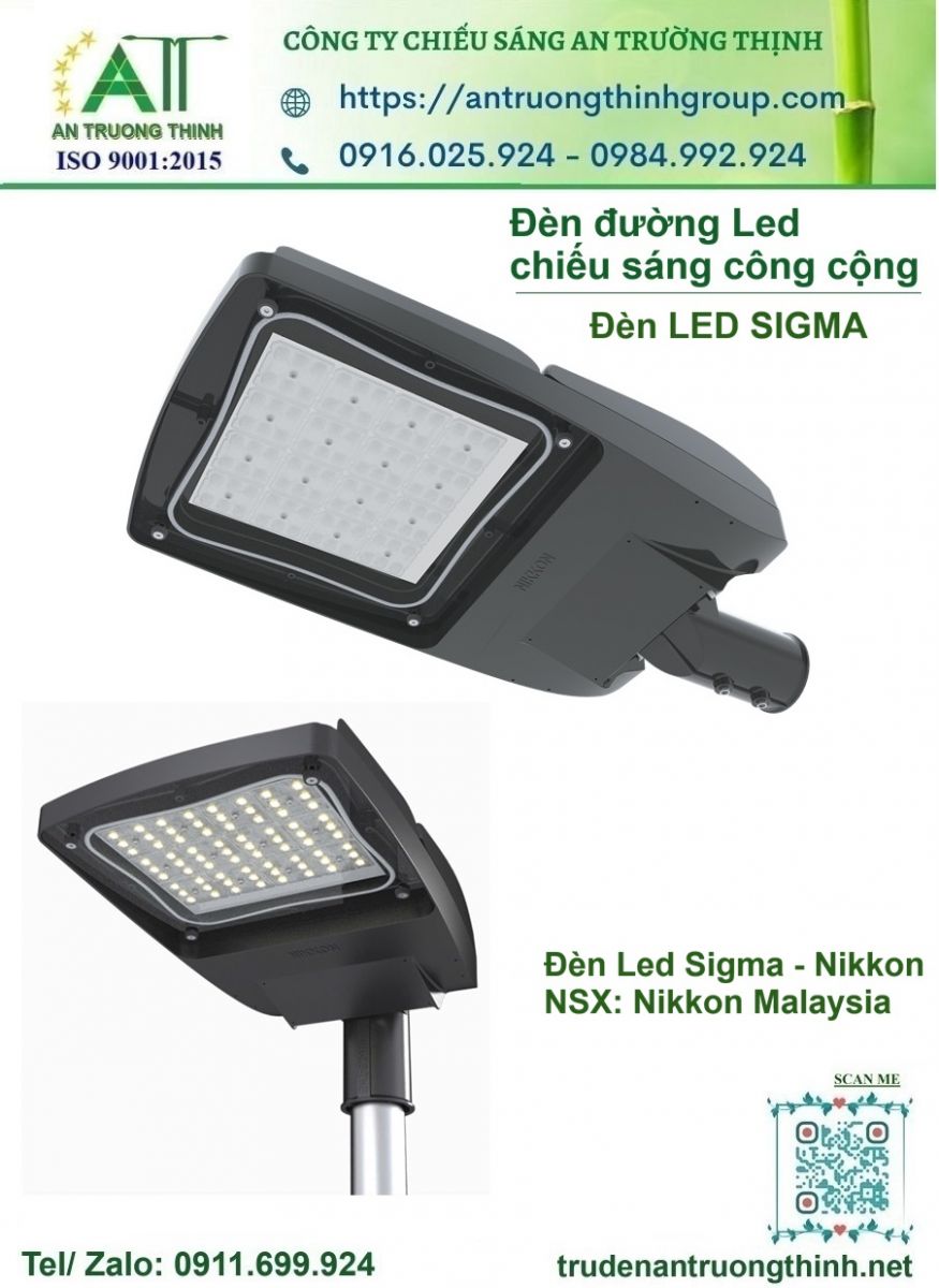 Đèn Led Chiếu Sáng Đường Phố Nikkon Sigma 100w, 120w, 150w, 165w