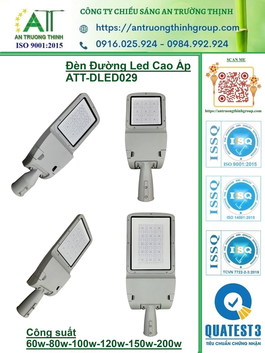 Đèn Led Đường Phố OEM Philips, Cree 60w, 80w, 100w, 120w, 150w