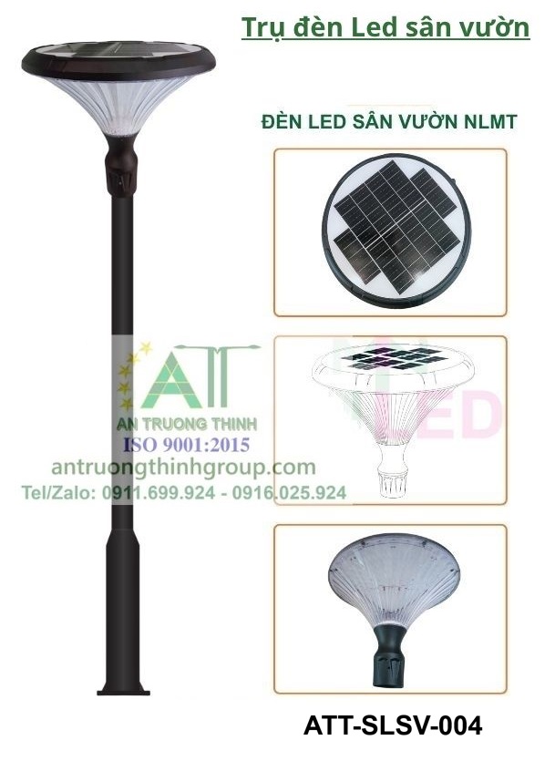 Trụ Đèn Led Năng Lượng Mặt Trời Chiếu Sáng Trang Trí Cao 3m, 4m