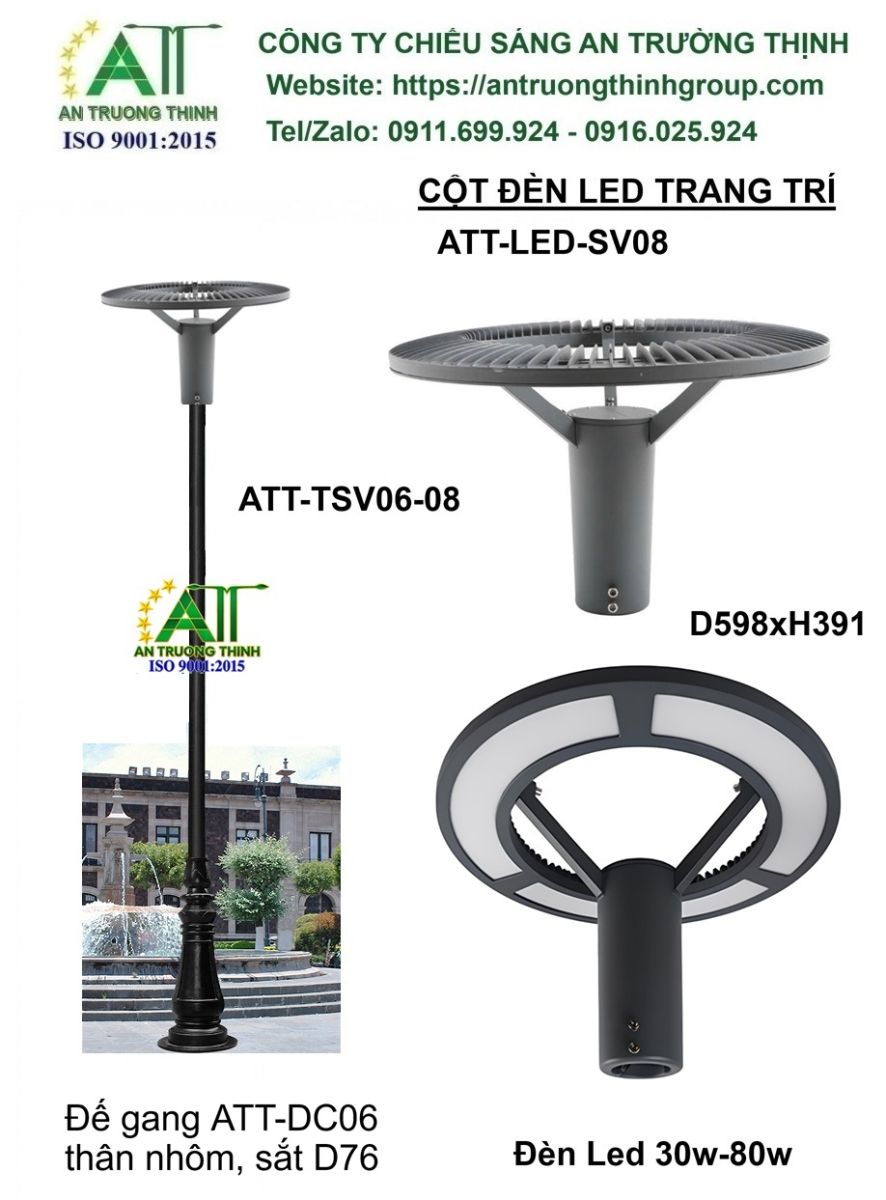 Trụ Đèn Led Trang Trí Sân Vườn ATT-TSV08