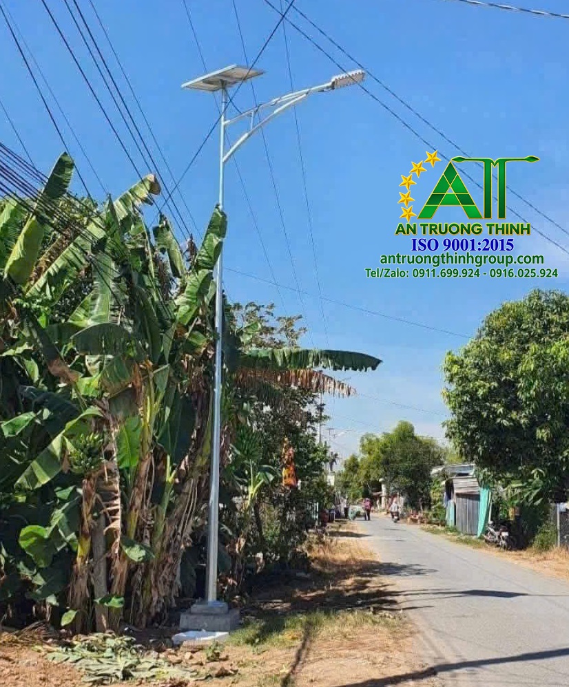 Trụ Đèn Năng Lượng Mặt Trời Cao 6m, 7m, 8m, 9m, 10m, Cột Đèn NLMT
