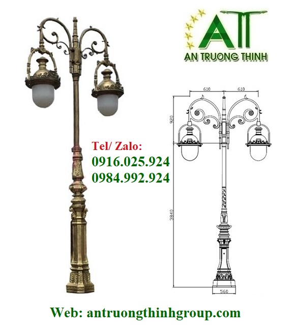 Cột đèn sân vườn hiện đại