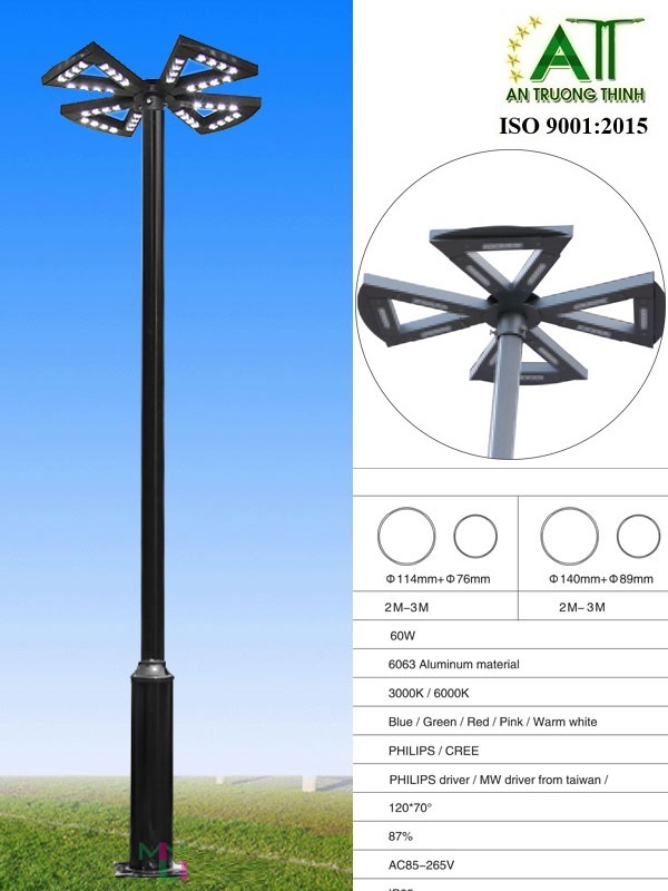 lắp cột đèn sân vườn
