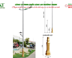Cấu tạo cột đèn đế gang và nguyên lý hoạt động bạn nên biết